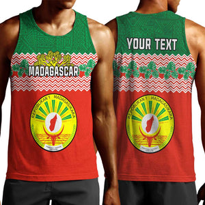 Personalized Madagascar Men Tank Top with Madagasikara Seal and Baobab African Pattern