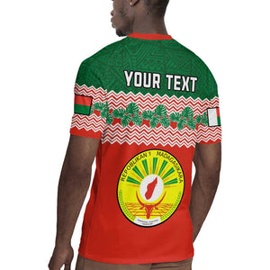 Personalized Madagascar Rugby Jersey with Madagasikara Seal and Baobab African Pattern