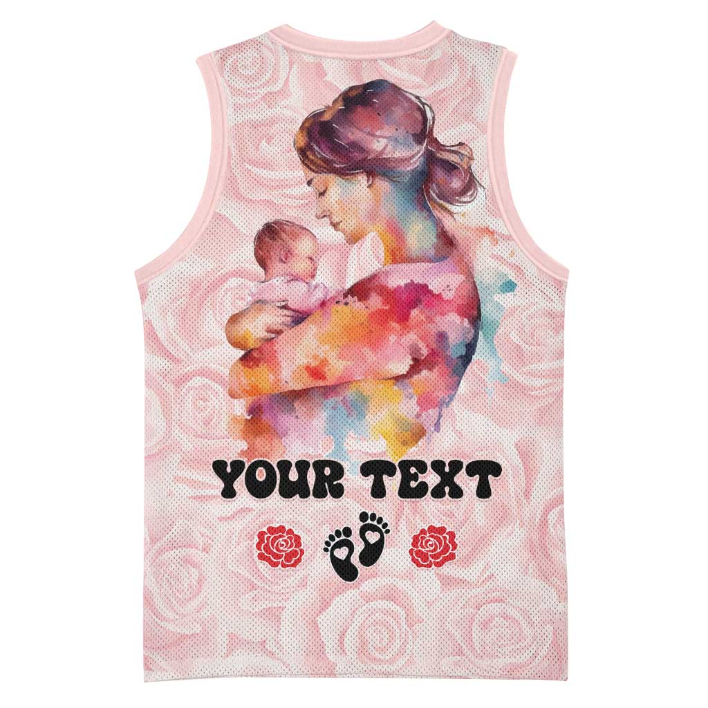 Happy Mother Day Basketball Jersey Mommy Est 2024 LT01