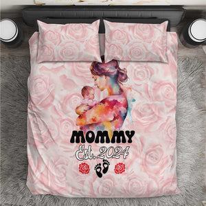 Happy Mother Day Bedding Set Mommy Est 2024