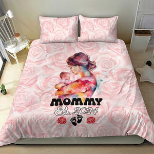 Happy Mother Day Bedding Set Mommy Est 2024