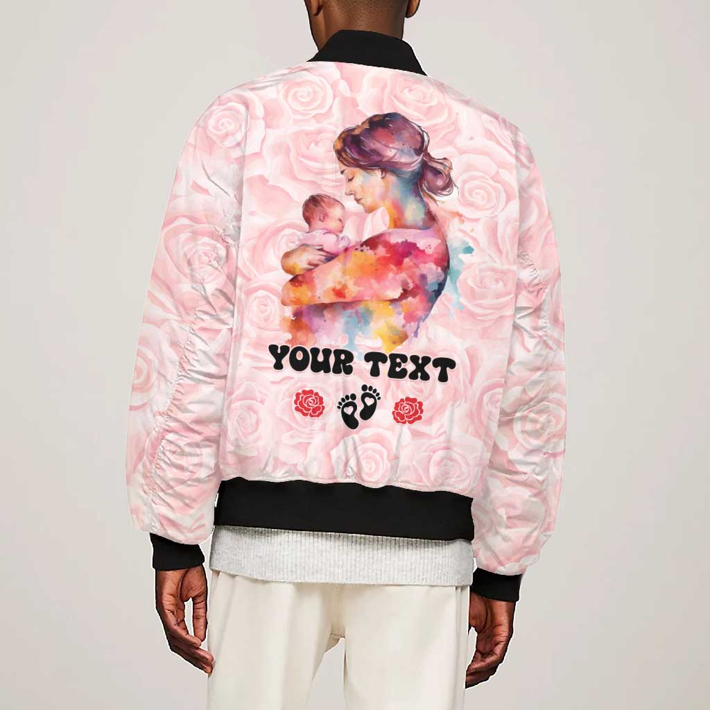 Happy Mother Day Bomber Jacket Mommy Est 2024