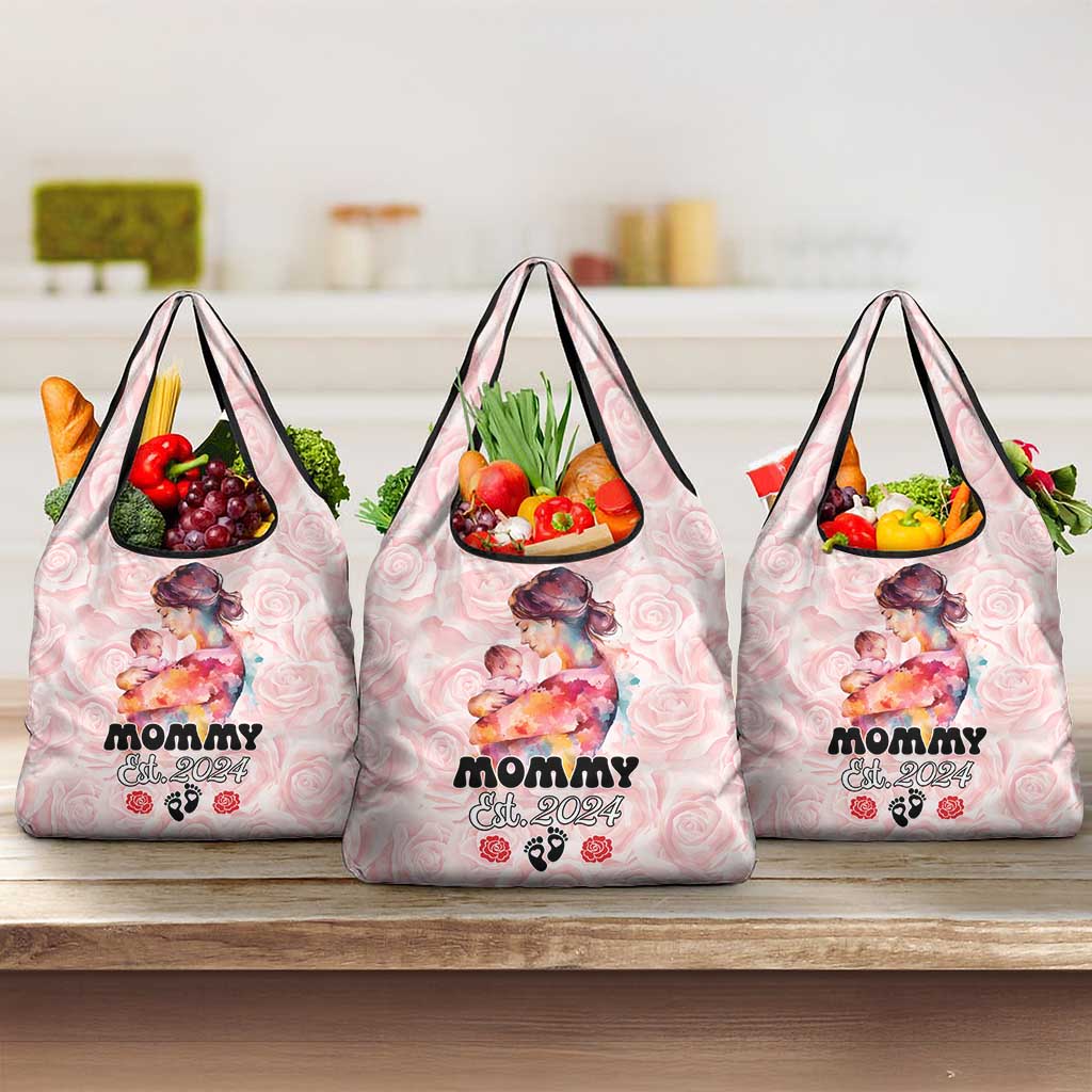 Happy Mother Day Grocery Bag Mommy Est 2024