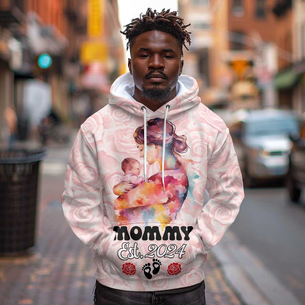 Happy Mother Day Hoodie Mommy Est 2024