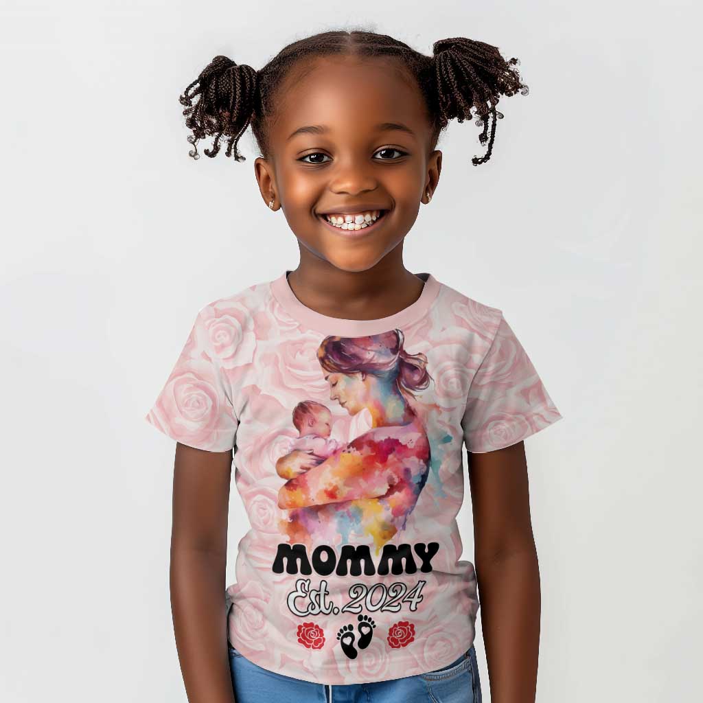 Happy Mother Day Kid T shirt Mommy Est 2024