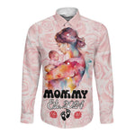 Happy Mother Day Long Sleeve Button Shirt Mommy Est 2024