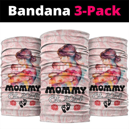 Happy Mother Day Neck Gaiter Mommy Est 2024 LT01