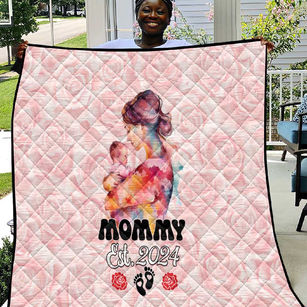 Happy Mother Day Quilt Mommy Est 2024