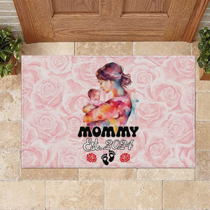 Happy Mother Day Rubber Doormat Mommy Est 2024