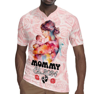 Happy Mother Day Rugby Jersey Mommy Est 2024