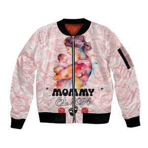 Happy Mother Day Sleeve Zip Bomber Jacket Mommy Est 2024