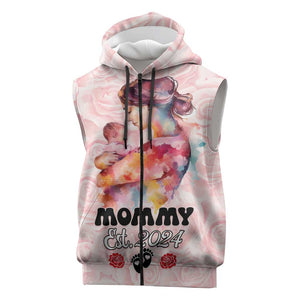 Happy Mother Day Sleeveless Zip Hoodie Mommy Est 2024 - African Pride