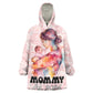 Happy Mother Day Wearable Blanket Hoodie Mommy Est 2024