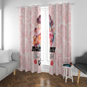 Happy Mother Day Window Curtain Mommy Est 2024