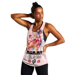 Happy Mother Day Women Racerback Tank Mommy Est 2024