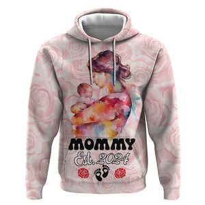 Happy Mother Day Zip Hoodie Mommy Est 2024