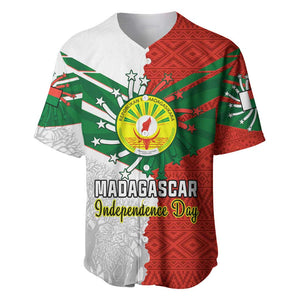 Personalized Madagascar Independence Day Baseball Jersey - 26 June, Baobab Mix African Pattern