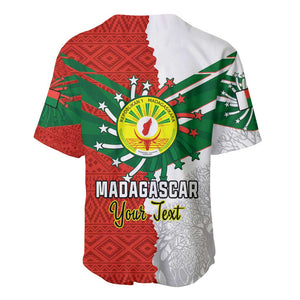 Personalized Madagascar Independence Day Baseball Jersey - 26 June, Baobab Mix African Pattern