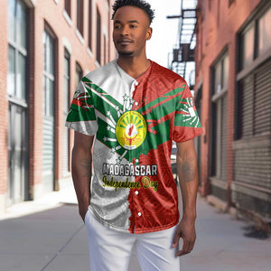 Personalized Madagascar Independence Day Baseball Jersey - 26 June, Baobab Mix African Pattern