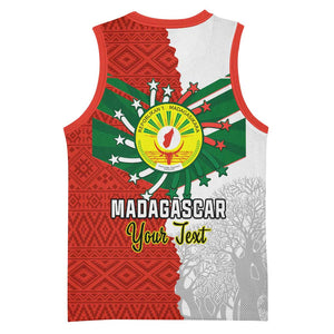 Personalized Madagascar Independence Day Basketball Jersey - 26 June, Baobab Mix African Pattern LT01