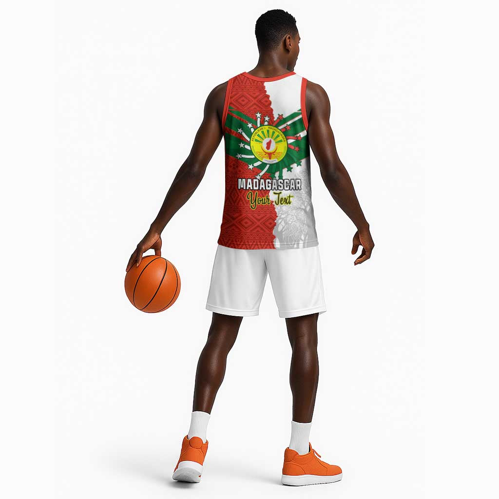 Personalized Madagascar Independence Day Basketball Jersey - 26 June, Baobab Mix African Pattern LT01