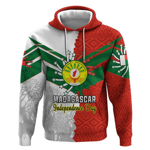 Personalized Madagascar Independence Day Hoodie - 26 June, Baobab Mix African Pattern