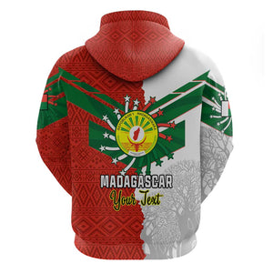 Personalized Madagascar Independence Day Hoodie - 26 June, Baobab Mix African Pattern