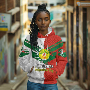 Personalized Madagascar Independence Day Hoodie - 26 June, Baobab Mix African Pattern