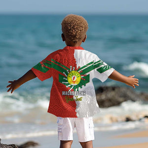 Personalized Madagascar Independence Day Kid Hawaiian Shirt - 26 June, Baobab Mix African Pattern