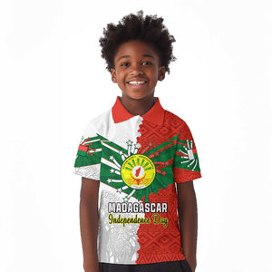 Personalized Madagascar Independence Day Kid Polo Shirt - 26 June, Baobab Mix African Pattern