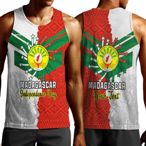 Personalized Madagascar Independence Day Men Tank Top - 26 June, Baobab Mix African Pattern