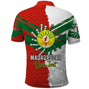 Personalized Madagascar Independence Day Polo Shirt - 26 June, Baobab Mix African Pattern