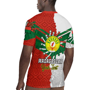 Personalized Madagascar Independence Day Rugby Jersey - 26 June, Baobab Mix African Pattern