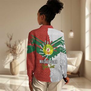 Personalized Madagascar Independence Day Women Casual Shirt - 26 June, Baobab Mix African Pattern