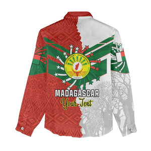 Personalized Madagascar Independence Day Women Casual Shirt - 26 June, Baobab Mix African Pattern