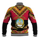 Angola Independence Day Baseball Jacket with Coat of Arms and Samakaka Pattern LT01