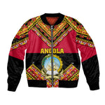 Angola Independence Day Bomber Jacket with Coat of Arms and Samakaka Pattern