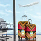 Angola Independence Day Luggage Cover with Coat of Arms and Samakaka Pattern