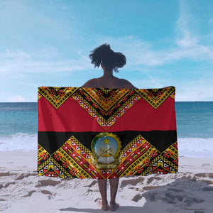 Angola Independence Day Sarong with Coat of Arms and Samakaka Pattern