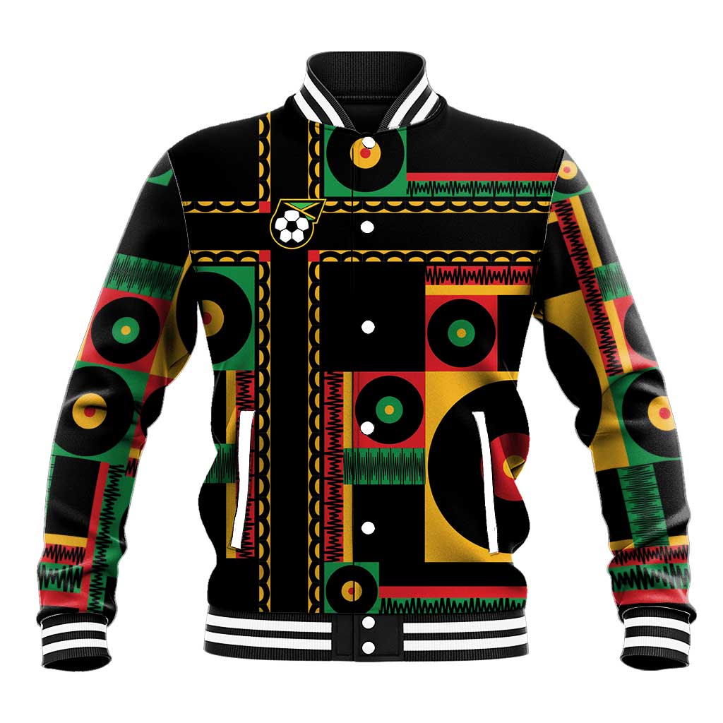 Jamaica Soccer 2026 Baseball Jacket Reggae Stylized