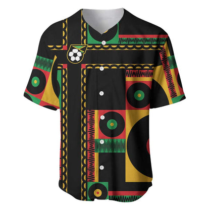 Jamaica Soccer 2026 Baseball Jersey Reggae Stylized