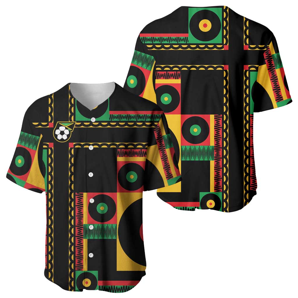 Jamaica Soccer 2026 Baseball Jersey Reggae Stylized