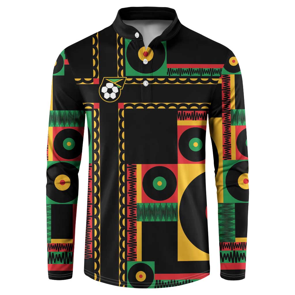 Jamaica Soccer 2026 Button Sweatshirt Reggae Stylized