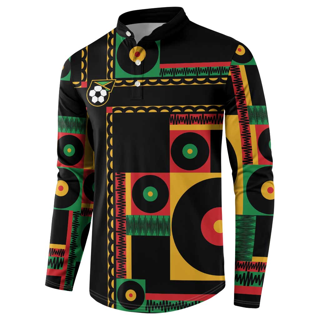 Jamaica Soccer 2026 Button Sweatshirt Reggae Stylized
