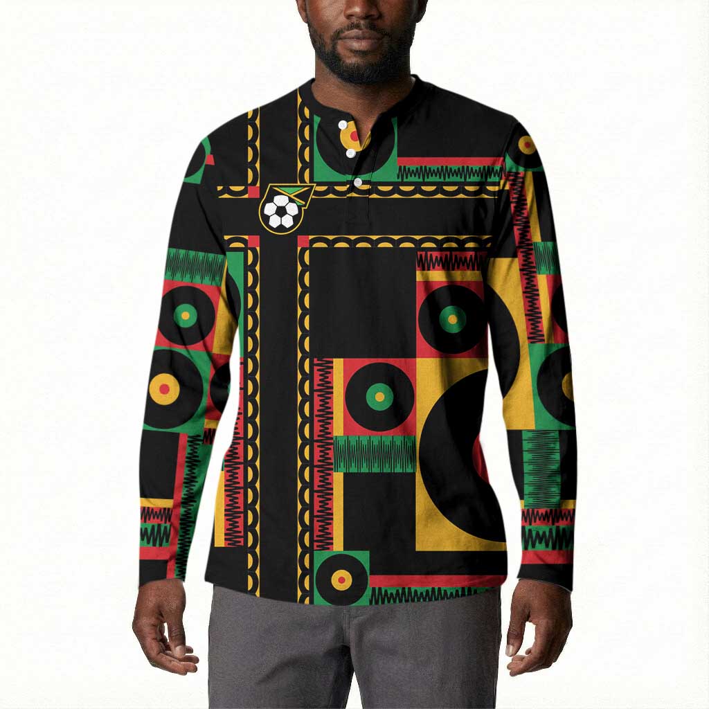 Jamaica Soccer 2026 Button Sweatshirt Reggae Stylized