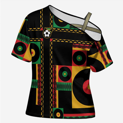Jamaica Soccer 2026 Cross Shoulder Shirt Reggae Stylized