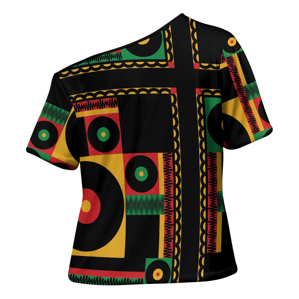 Jamaica Soccer 2026 Cross Shoulder Shirt Reggae Stylized