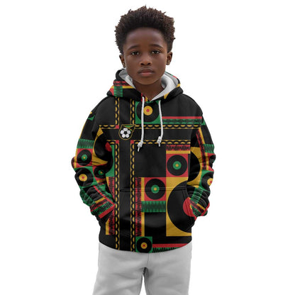 Jamaica Soccer 2026 Kid Hoodie Reggae Stylized