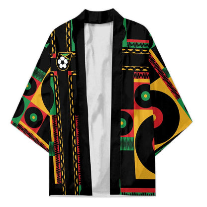 Jamaica Soccer 2026 Kimono Reggae Stylized
