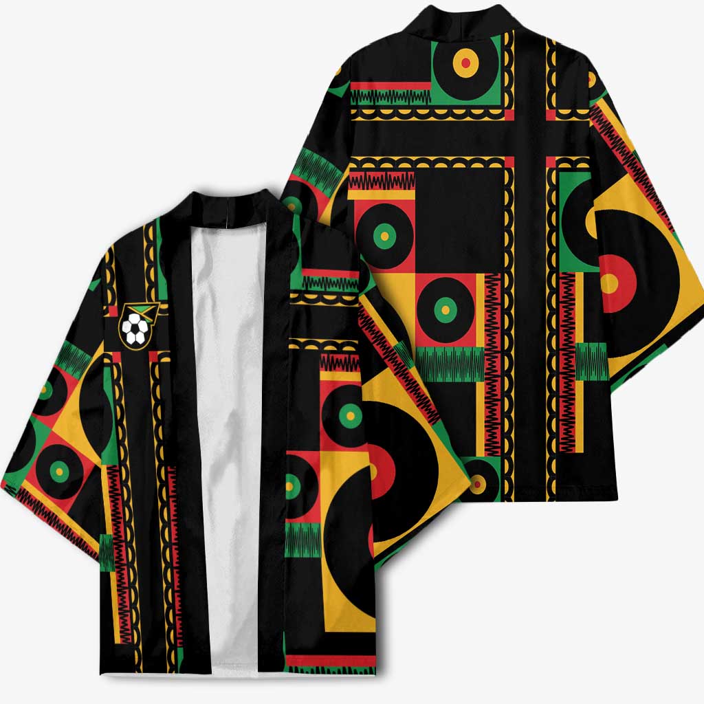 Jamaica Soccer 2026 Kimono Reggae Stylized